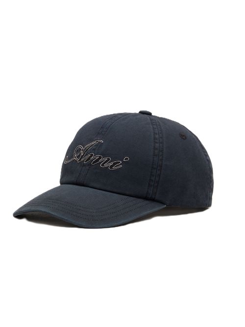 Ami Alexandre Mattiussi BLUE Cap with logo Ami Paris | UCP289.AW0052A339 NOIR LAVE